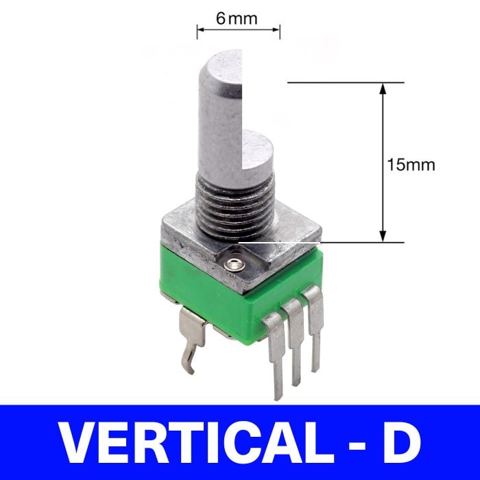 Alpha 9mm Pots - Vertical D-Shaft